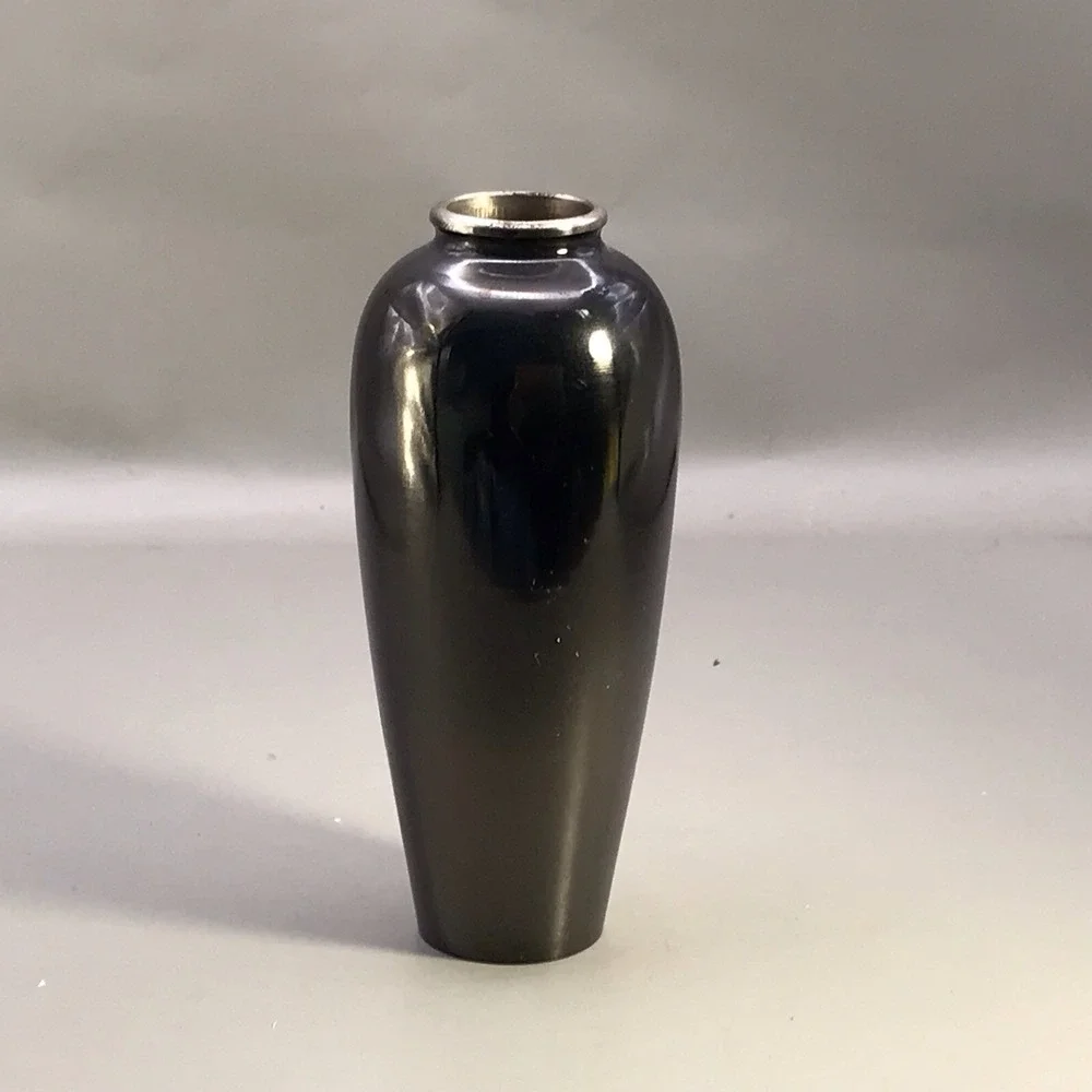 VTG Etched Mixed‎ Metal Japaneses Vase 5